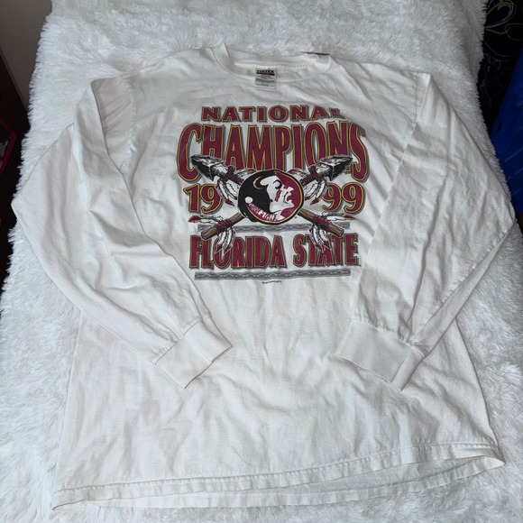 Vintage‎ 1999 Florida State Seminoles National Champions Long Sleeve T Shirt XL